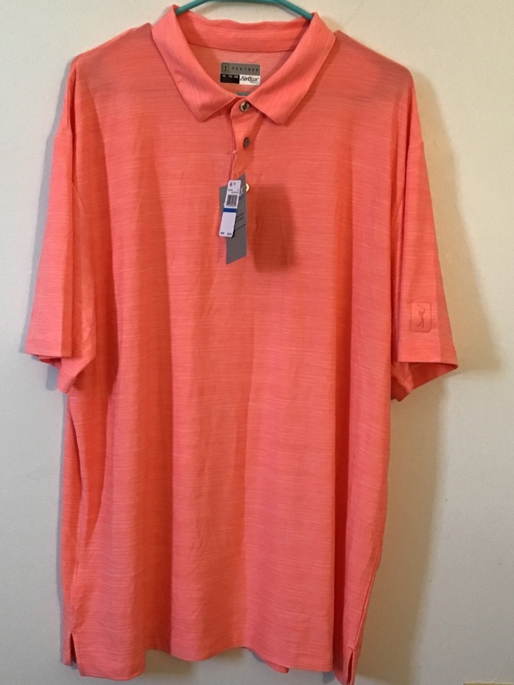 PGA Tour Mens Airflux Golf Polo Shirt XL UPF 40+
